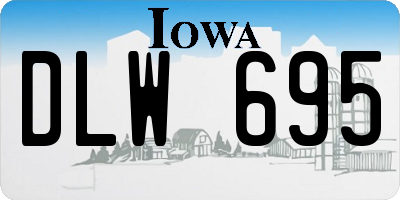 IA license plate DLW695