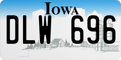 IA license plate DLW696