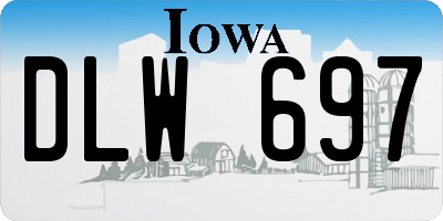 IA license plate DLW697