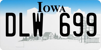IA license plate DLW699