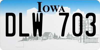 IA license plate DLW703