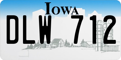 IA license plate DLW712