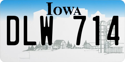 IA license plate DLW714