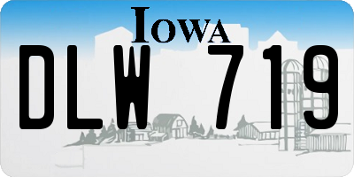 IA license plate DLW719