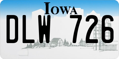 IA license plate DLW726