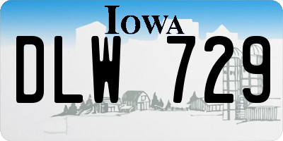 IA license plate DLW729