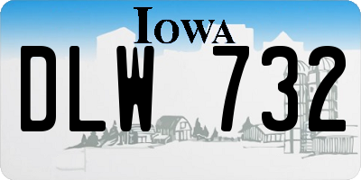 IA license plate DLW732