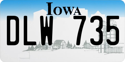 IA license plate DLW735