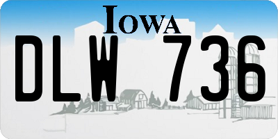 IA license plate DLW736