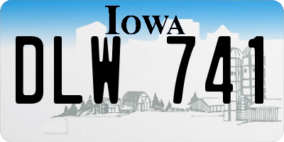 IA license plate DLW741