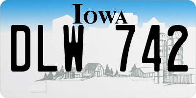 IA license plate DLW742