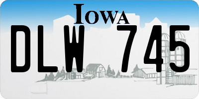 IA license plate DLW745