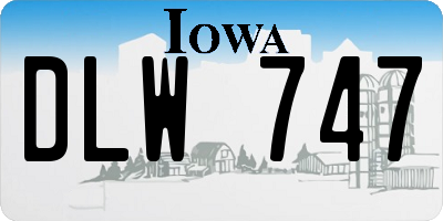 IA license plate DLW747