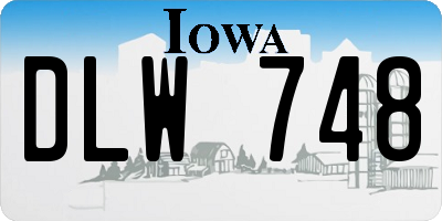 IA license plate DLW748