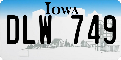 IA license plate DLW749