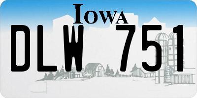 IA license plate DLW751