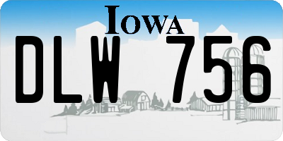 IA license plate DLW756