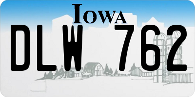 IA license plate DLW762