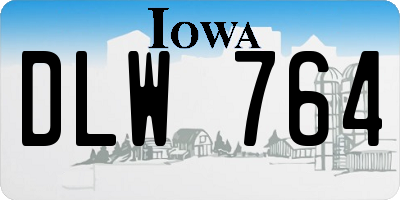 IA license plate DLW764