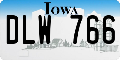 IA license plate DLW766