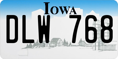IA license plate DLW768