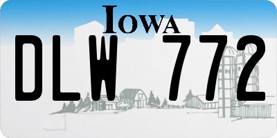 IA license plate DLW772