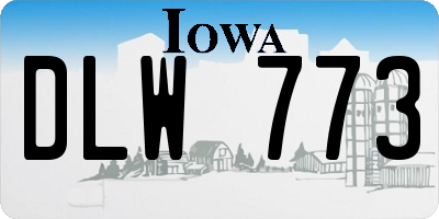 IA license plate DLW773