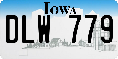 IA license plate DLW779