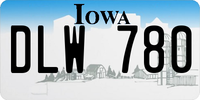 IA license plate DLW780
