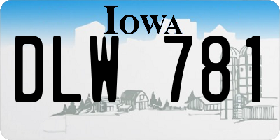 IA license plate DLW781