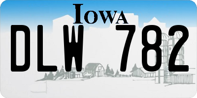 IA license plate DLW782