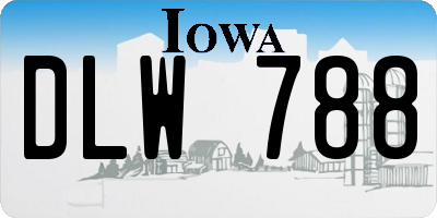 IA license plate DLW788