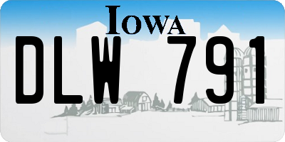 IA license plate DLW791