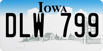 IA license plate DLW799