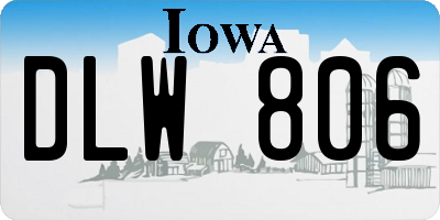 IA license plate DLW806