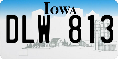 IA license plate DLW813