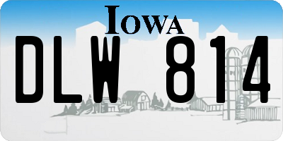 IA license plate DLW814