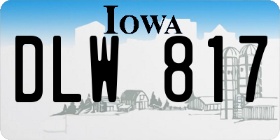 IA license plate DLW817