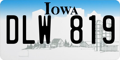 IA license plate DLW819
