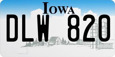 IA license plate DLW820