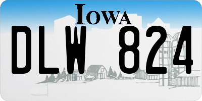 IA license plate DLW824