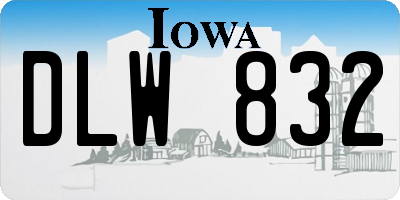 IA license plate DLW832