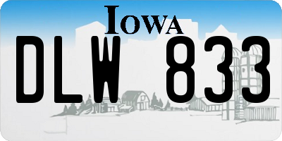 IA license plate DLW833