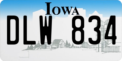IA license plate DLW834