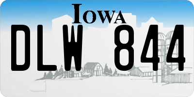 IA license plate DLW844