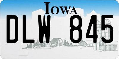 IA license plate DLW845