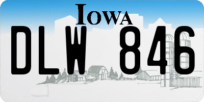 IA license plate DLW846