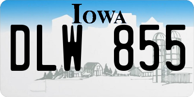 IA license plate DLW855