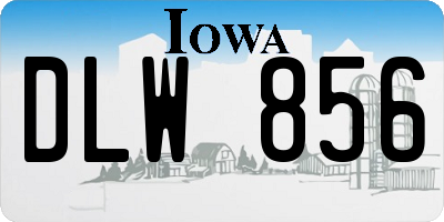 IA license plate DLW856