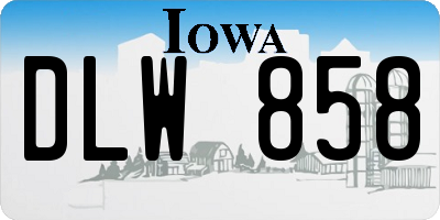IA license plate DLW858